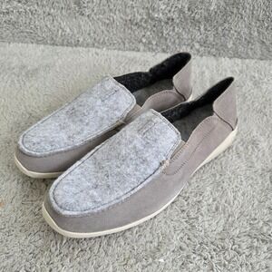 Clarks Gorwin Step Men Grey Suede Felt Moc Toe Slip On Loafer Shoes US 13M NEW
